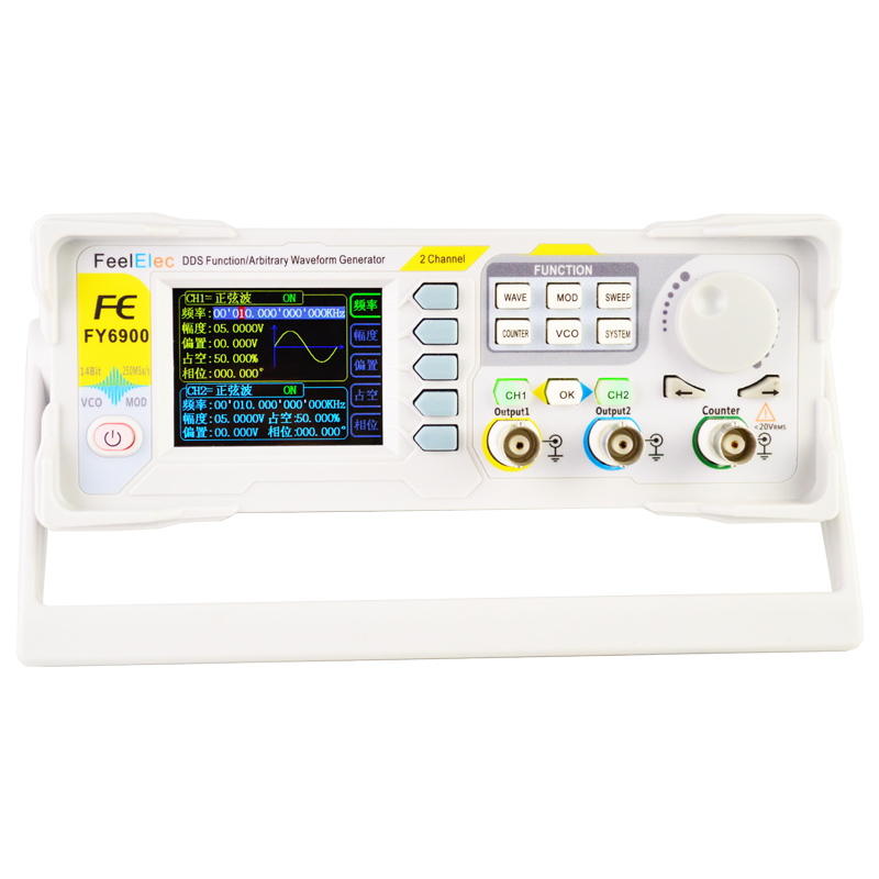 Function Arbitrary Waveform Generator - جديد FY6900 60MHz ثنائي القناة DDS