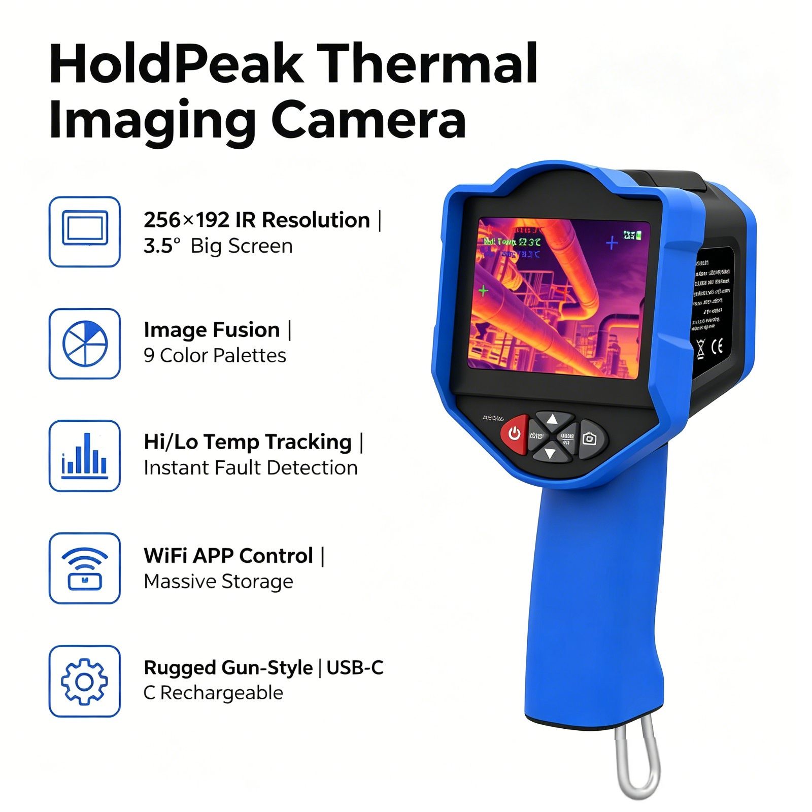 Thermal Imaging Camera Pcb Repair - كاميرا التصوير الحراري HoldPeak بدقة 256