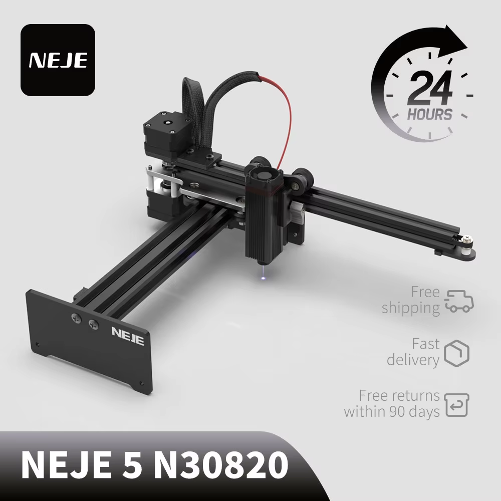 آلة نقش بالليزر NEJE 5 N30820  - مراجعة Mini Laser Engraver Cnc Router وسعره