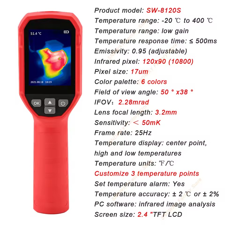 SNDWAY SW-8120S SW-256A كاميرا - مراجعة Thermal Imaging Camera Pcb Repair وسعره