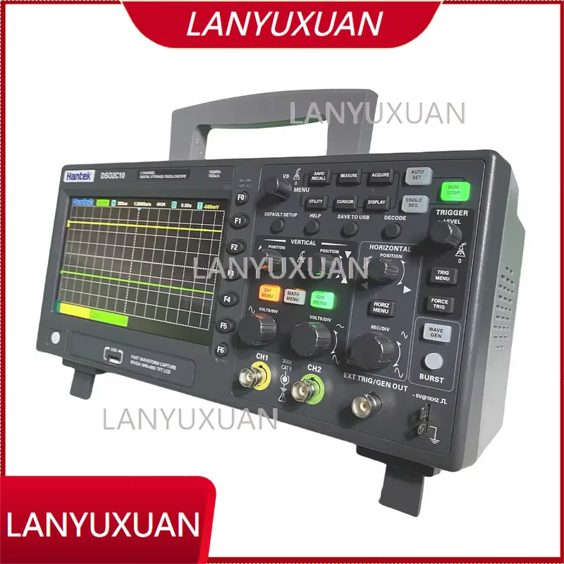 جهاز راسم ذبذبات رقمي هانتك DS - مراجعة Digital Storage Oscilloscope 100Mhz وسعره