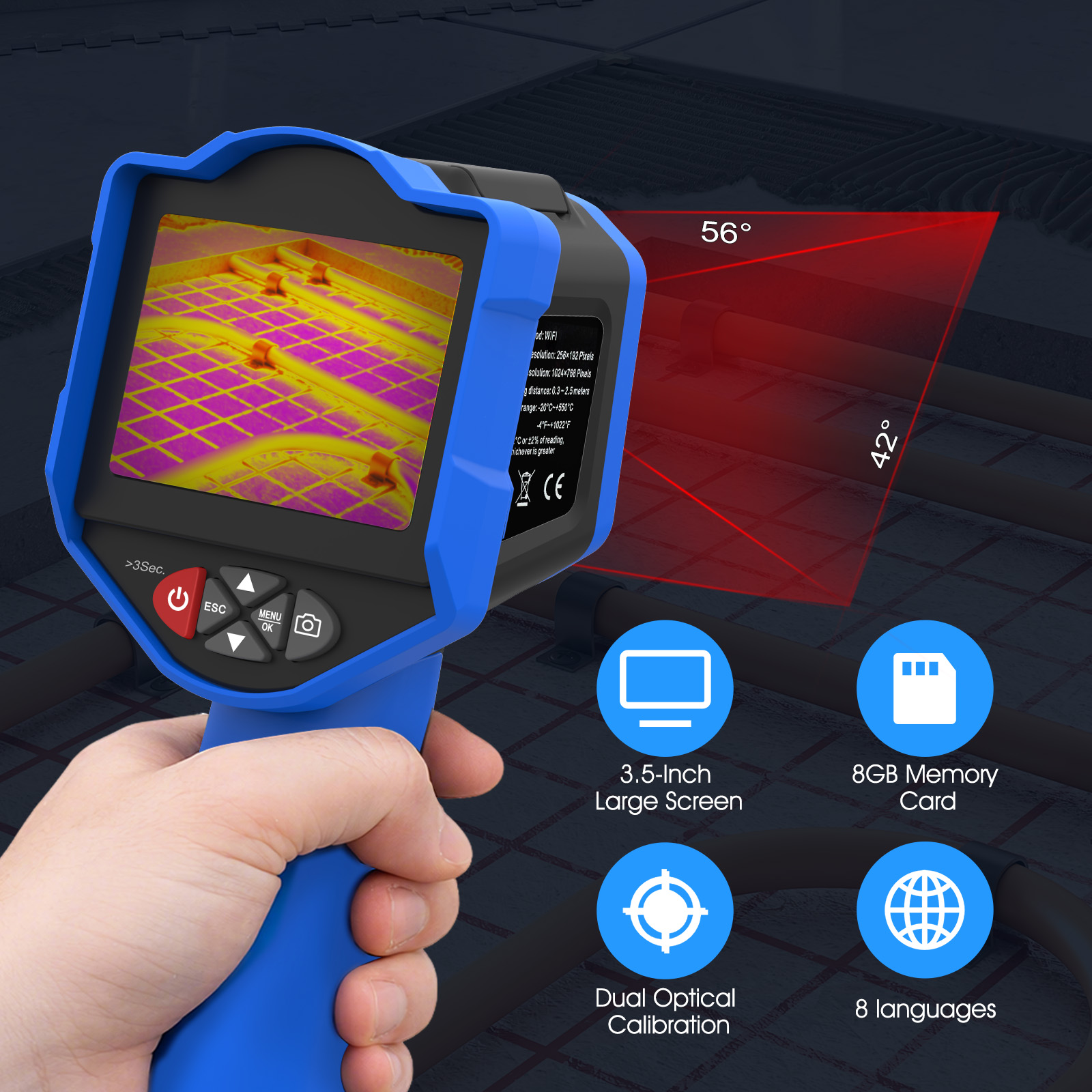 كاميرا التصوير الحراري HoldPea - مراجعة Thermal Imaging Camera Pcb Repair وسعره